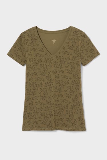 Dames - Basic T-shirt - biokatoen - donkergroen