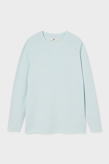 Men - Jumper - light turquoise