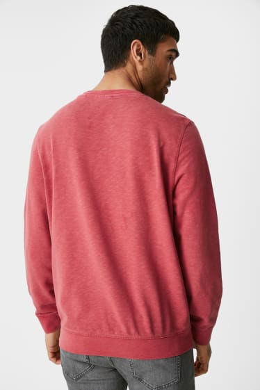 Men - Sweatshirt - red-melange