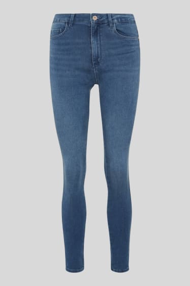 Dames - ONLY - skinny jeans - extra kort - jeansblauw