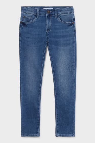 Dětské - Slim jeans - bio bavlna - džíny - modré