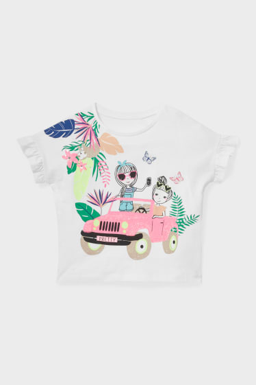 Children - Short Sleeve Top  - Shiny - white