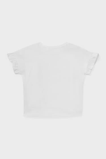 Children - Short Sleeve Top  - Shiny - white