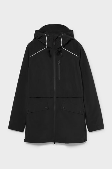 Women - Rain Jacket With Hood - black