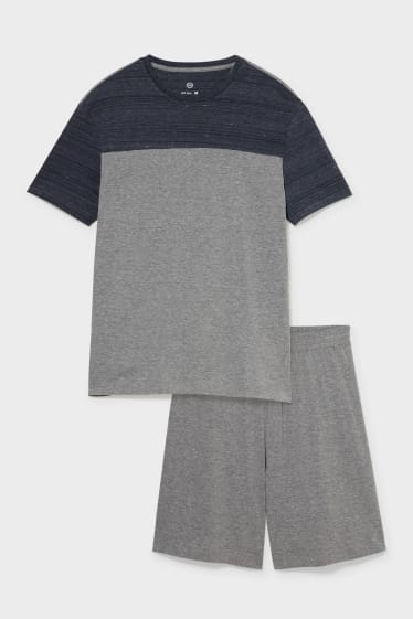 Men - Pyjamas - gray / dark blue