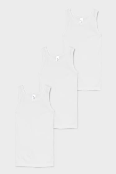 Niños - Pack de 3 - camisetas interiores - blanco