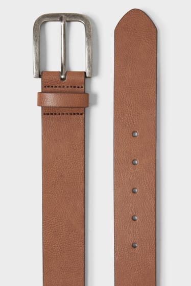 Men - CLOCKHOUSE - belt - faux leather - brown