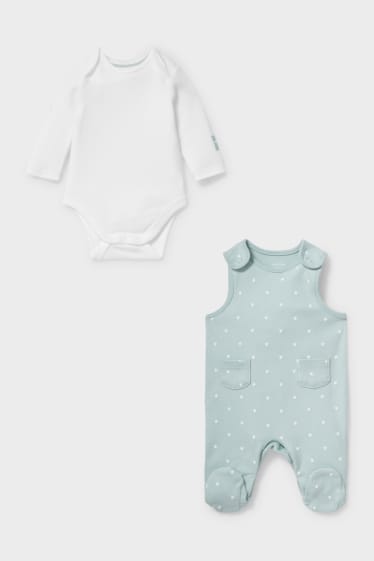 Babies - Romper Set  - 2 Piece - mint green