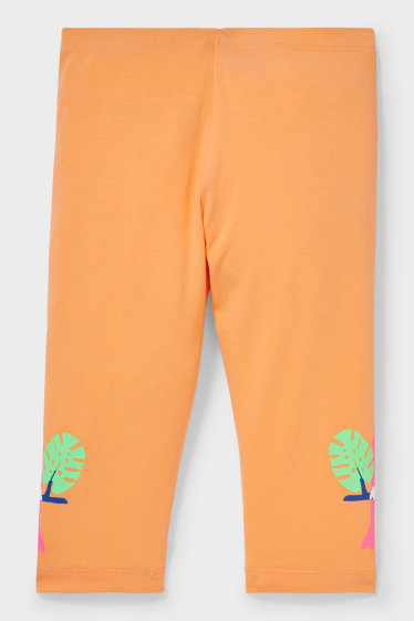 Children Girls - Capri leggings - orange