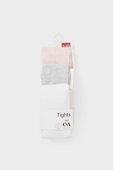 Babies - Multipack of 3 - baby tights - rose