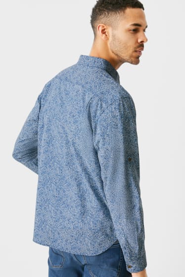 Heren - Overhemd - Regular Fit - Kent - blauw