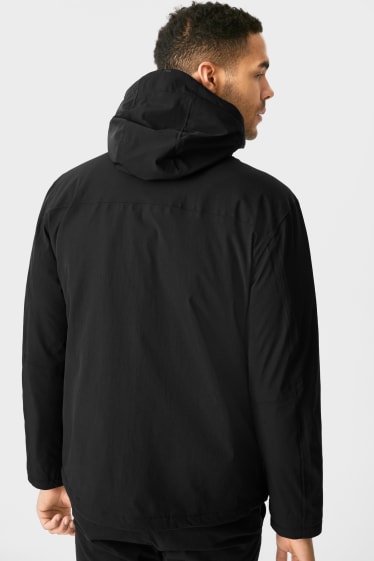 Men - Rain Jacket With Hood - black