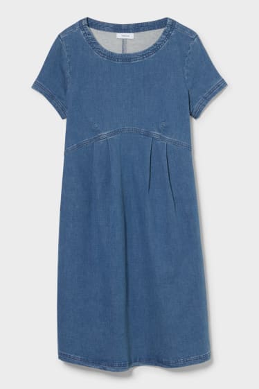 Dámské - Těhotenské džínové šaty - džíny - modré