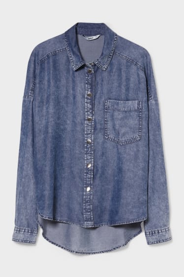 Women - ONLY - Denim Blouse - blue denim