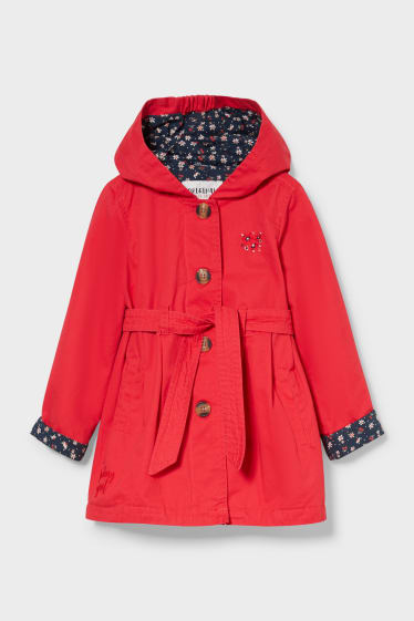 Children - Trenchcoat With Hood - red