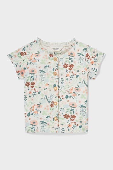 Children Girls - Short Sleeve Top - creme