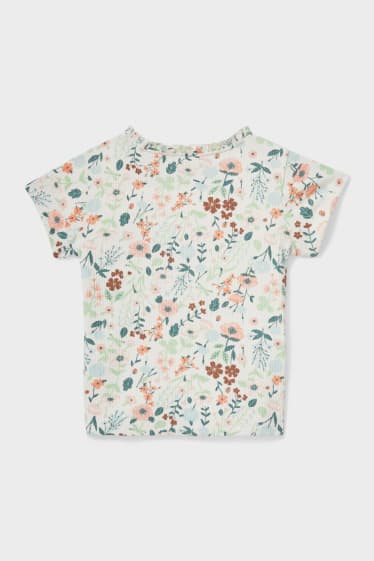 Children Girls - Short Sleeve Top - creme