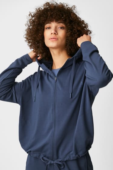Women - Zip-through hooded sweatshirt - light blue