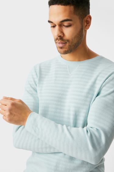 Men - Jumper - light turquoise