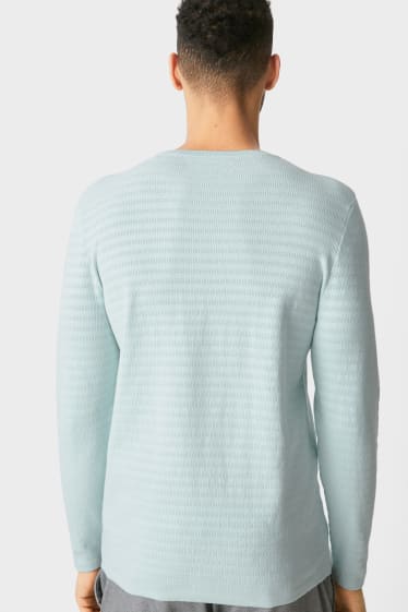 Men - Jumper - light turquoise