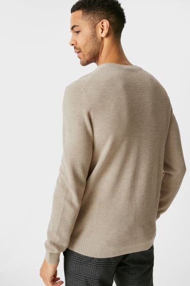 Men - Jumper - beige-melange