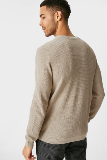 Herren - Pullover - beige-melange