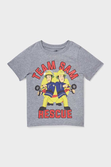 Children - Fireman Sam - Short Sleeve T-Shirt - light gray-melange