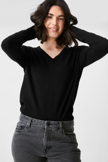 Women - Basic jumper - black