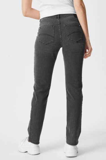 Women - Straight jeans - gray-melange