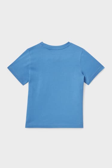 Kinder - Dino - Kurzarmshirt - blau