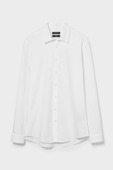 Hombre - Camisa - Slim Fit - Kent - Flex - blanco
