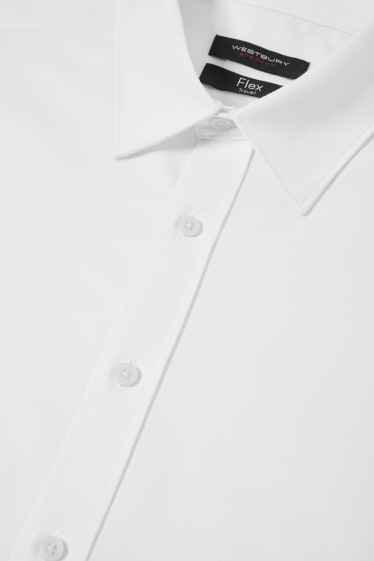 Hombre - Camisa - Slim Fit - Kent - Flex - blanco