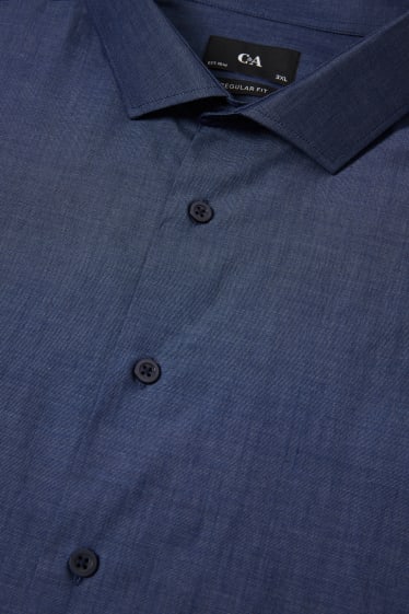 Hombre - Camisa de oficina - Regular Fit - Cutaway - azul oscuro