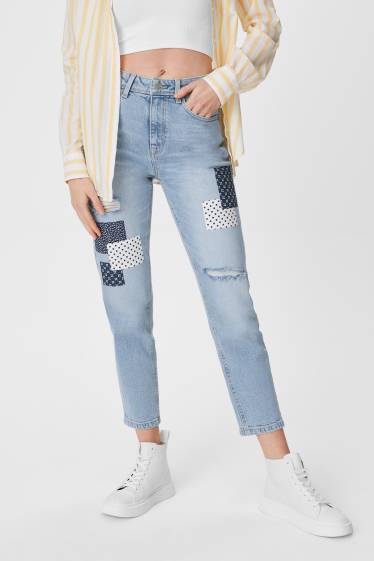 Women - CLOCKHOUSE - mom jeans - denim-light blue