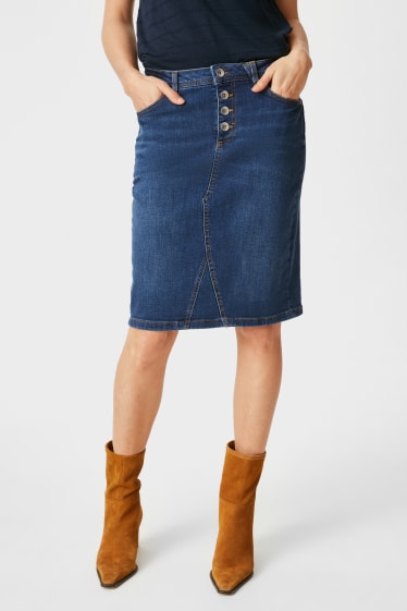 Women - Denim skirt - denim-blue