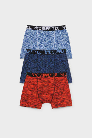 Children - Multipack of 3 - boxer shorts - red / blue