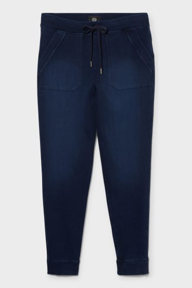 Damen - Jogginghose - Jeans-Look - jeans-blau