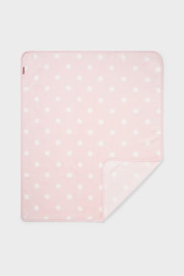 Babies - Baby blanket - polka dot - rose