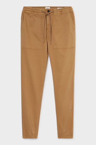 Hommes - Pantalon - jambes fuselées - marron clair