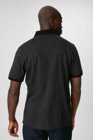 Hommes - Polo - gris anthracite