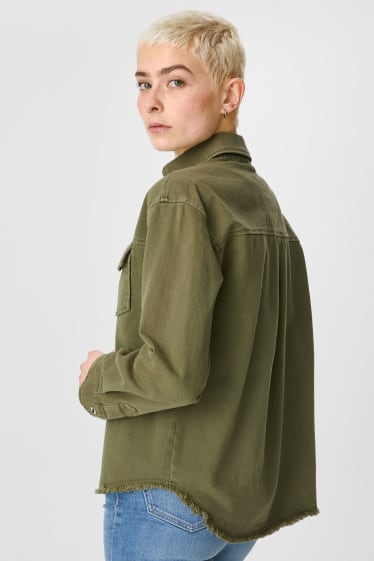 Dámské - CLOCKHOUSE - košilová bunda - zelená