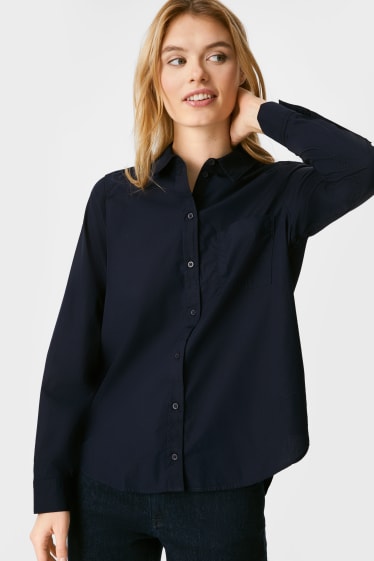 Dames - Blouse - donkerblauw