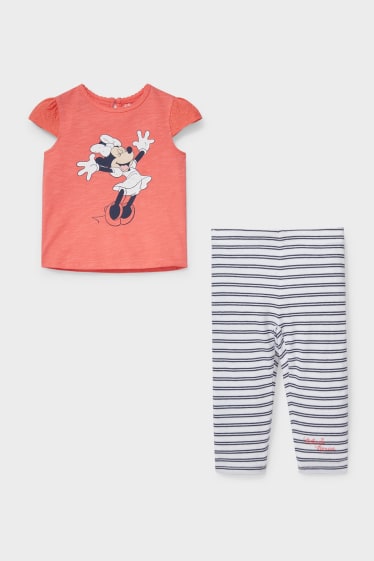 Babys - Minnie Maus - Baby-Outfit - 2 teilig - lachs