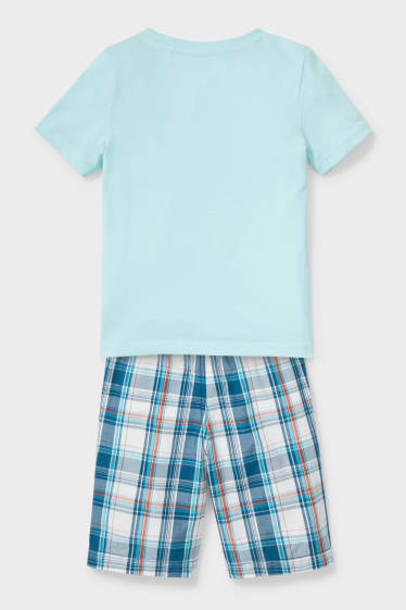 Children - Set - short sleeve t-shirt and shorts - 2 piece - mint green