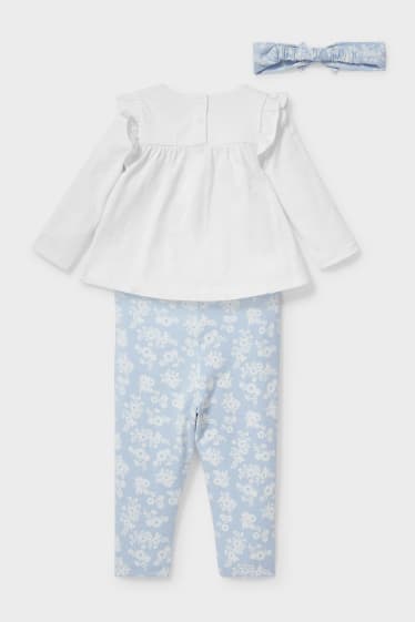 Babies - Baby Outfit  - 3 Piece - white / light blue