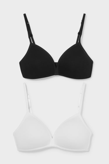 Nena - Paquet de 2 - sostenidors sense cèrcol - enconxats - blanc