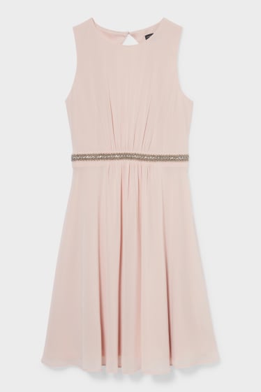 Women - Fit & flare dress - formal - pale pink