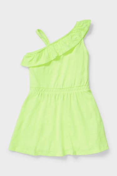 Kinder - Kleid - neon gelb