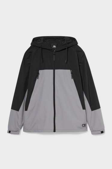 Hommes - CLOCKHOUSE - veste à capuche - gris / noir