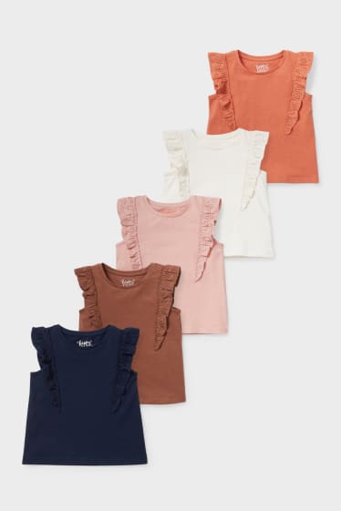 Children - Multipack of 5 - short sleeve T-Shirt - rose